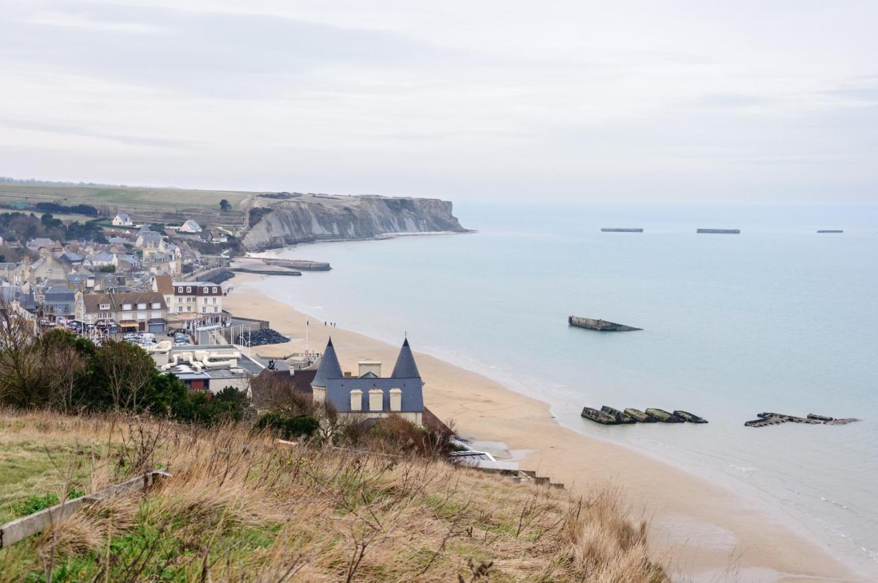 Les Heures Tranquilles - Vue Mer - 50M De La Plage Saint-Côme-de-Fresné Exteriör bild